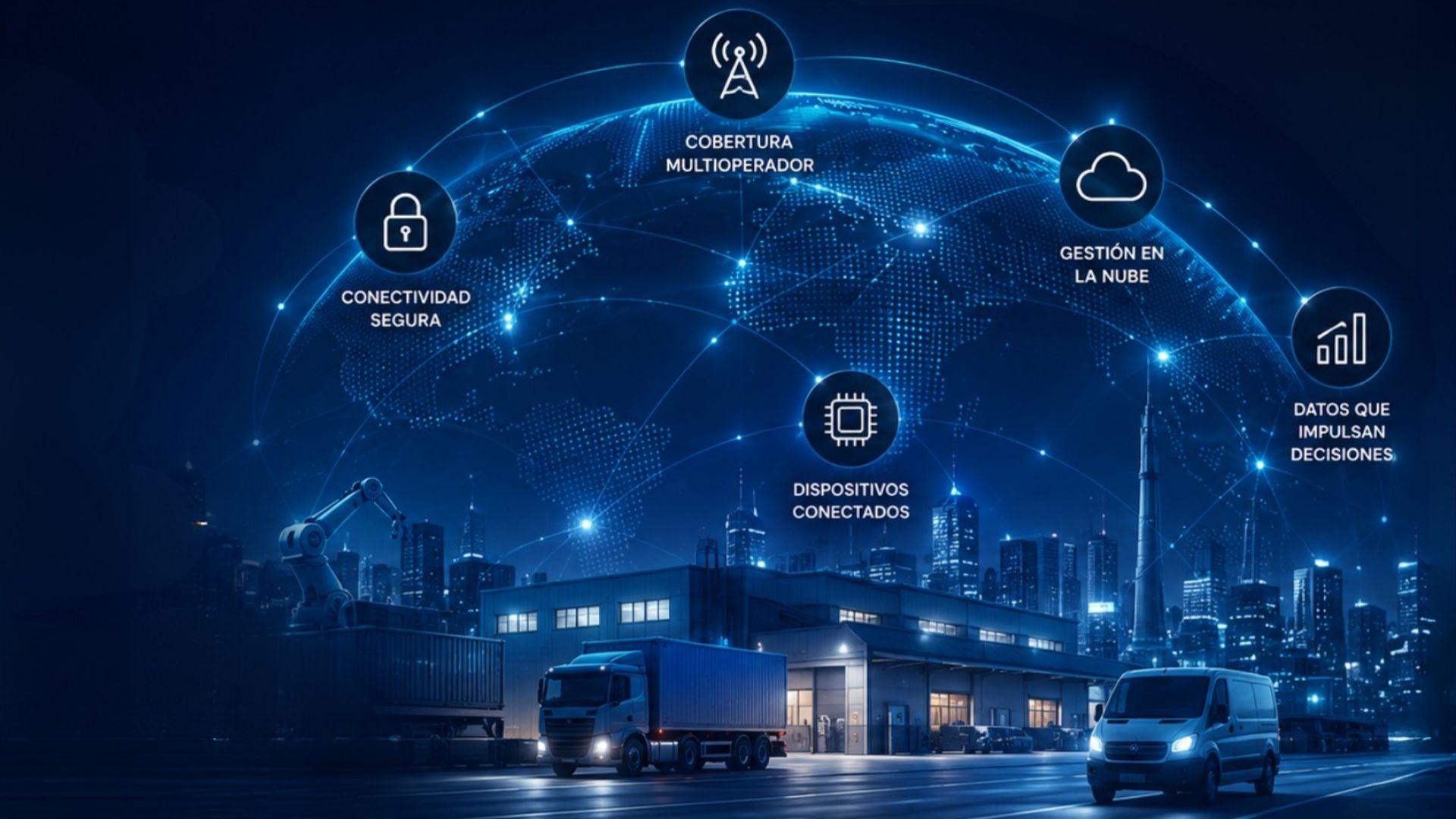 Dispositivos IoT conectados en red